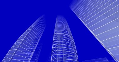 soyut mimari duvar kağıdı tasarımı, dijital konsept arkaplan