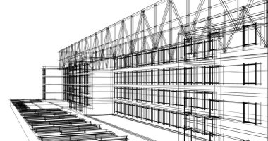 soyut mimari duvar kağıdı tasarımı, dijital konsept arkaplan