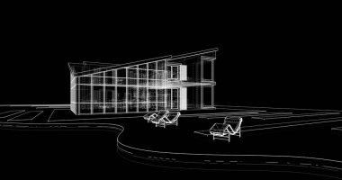 minimal geometrik şekiller, mimari çizgiler