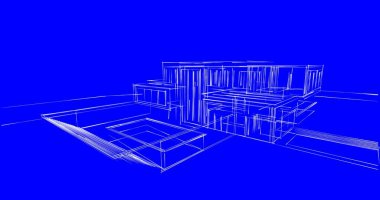 soyut mimari duvar kağıdı tasarımı, dijital konsept arkaplan