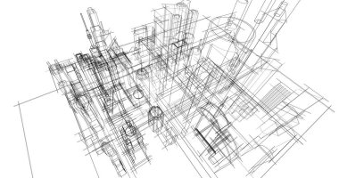 soyut mimari duvar kağıdı tasarımı, dijital konsept arkaplan
