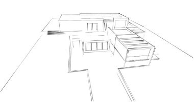 soyut mimari duvar kağıdı tasarımı, dijital konsept arkaplan