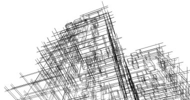 soyut mimari duvar kağıdı tasarımı, dijital konsept arkaplan