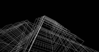 soyut mimari duvar kağıdı tasarımı, dijital konsept arkaplan