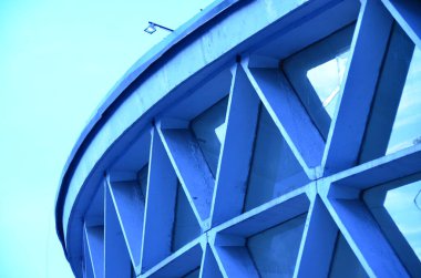 Arkaplanda mimari bina 3d illüstrasyon