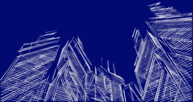 eskiz sanatı, geometrik mimari binalar tasarımı