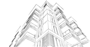 soyut mimari duvar kağıdı tasarımı, dijital konsept arkaplan