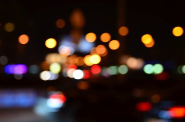 Bulanık soyut ışıklar gece şehrin arka planı