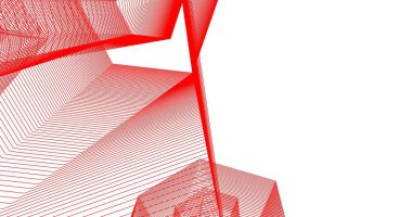 3d mimari duvar kağıdı tasarımı, dijital bina çizimi 