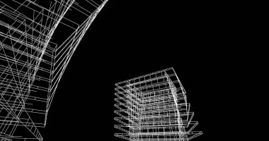 soyut mimari duvar kağıdı tasarımı, dijital konsept arkaplan
