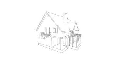 Mimari sanat konseptinde soyut çizgiler, minimum geometrik şekiller. 