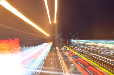 Bulanık şehir manzarası, soyut arkaplan 