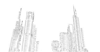 soyut mimari duvar kağıdı tasarımı, dijital konsept arkaplan