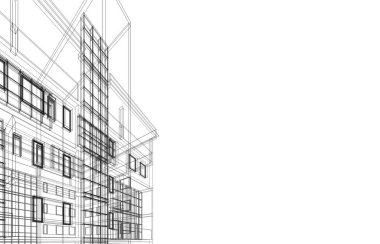 soyut mimari duvar kağıdı tasarımı, dijital konsept arkaplan