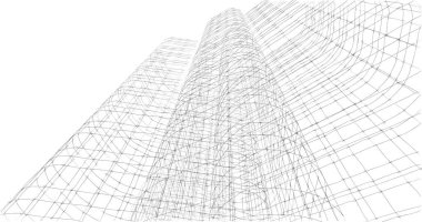 soyut mimari duvar kağıdı tasarımı, dijital konsept arkaplan