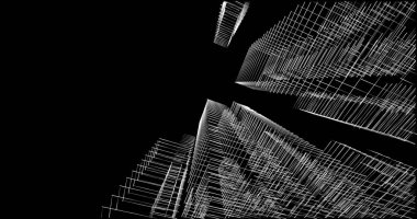 soyut mimari duvar kağıdı tasarımı, dijital konsept arkaplan