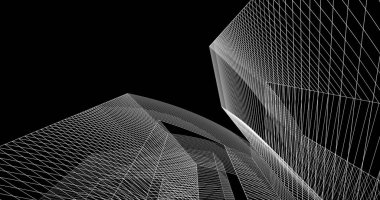 soyut mimari duvar kağıdı tasarımı, dijital konsept arkaplan