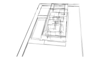 soyut mimari duvar kağıdı tasarımı, dijital konsept arkaplan