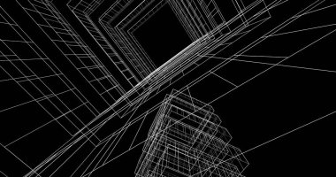 soyut mimari duvar kağıdı tasarımı, dijital konsept arkaplan