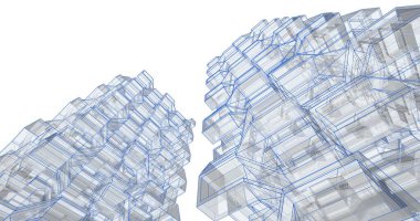 soyut mimari duvar kağıdı tasarımı, dijital konsept arkaplan