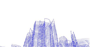 soyut mimari duvar kağıdı tasarımı, dijital konsept arkaplan