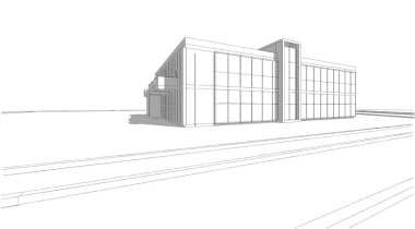 soyut mimari duvar kağıdı tasarımı, dijital konsept arkaplan