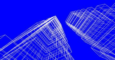 soyut mimari duvar kağıdı tasarımı, dijital konsept arkaplan