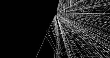 soyut mimari duvar kağıdı tasarımı, dijital konsept arkaplan