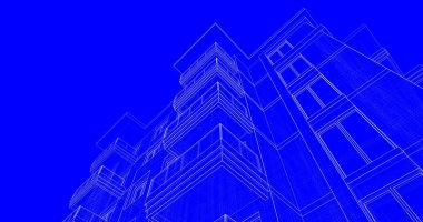 soyut mimari duvar kağıdı tasarımı, dijital konsept arkaplan