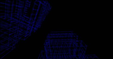 soyut mimari duvar kağıdı tasarımı, dijital konsept arkaplan