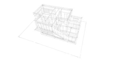 soyut mimari duvar kağıdı tasarımı, dijital konsept arkaplan