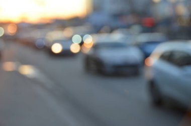 Bulanık şehir manzarası, soyut arkaplan 