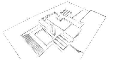 soyut mimari duvar kağıdı tasarımı, dijital konsept arkaplan