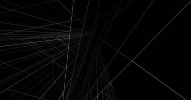 Mimari sanat konseptinde soyut çizgiler, minimum geometrik şekiller. 