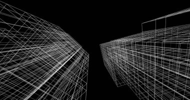 soyut mimari duvar kağıdı tasarımı, dijital konsept arkaplan