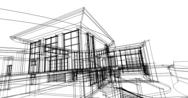 soyut mimari duvar kağıdı tasarımı, dijital konsept arkaplan