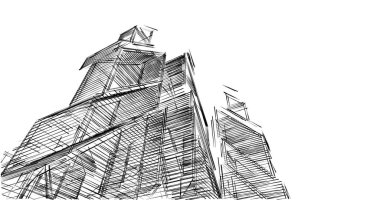 minimal geometrik şekiller, mimari çizgiler