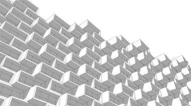 soyut mimari duvar kağıdı tasarımı, dijital konsept arkaplan