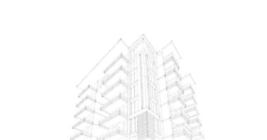 soyut mimari duvar kağıdı tasarımı, dijital konsept arkaplan