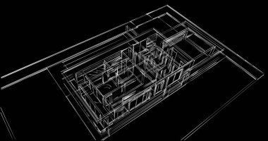 soyut mimari duvar kağıdı tasarımı, dijital konsept arkaplan