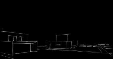 soyut mimari duvar kağıdı tasarımı, dijital konsept arkaplan