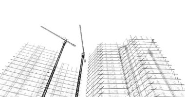 soyut mimari duvar kağıdı tasarımı, dijital konsept arkaplan