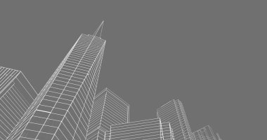 soyut mimari duvar kağıdı tasarımı, dijital konsept arkaplan