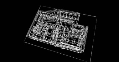 soyut mimari duvar kağıdı tasarımı, dijital konsept arkaplan