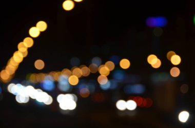 Bulanık soyut ışıklar gece şehrin arka planı