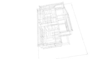 soyut mimari duvar kağıdı tasarımı, dijital konsept arkaplan