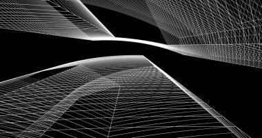 soyut mimari duvar kağıdı tasarımı, dijital konsept arkaplan