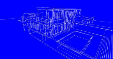 soyut mimari duvar kağıdı tasarımı, dijital konsept arkaplan