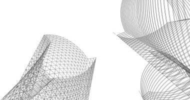 soyut mimari duvar kağıdı tasarımı, dijital konsept arkaplan