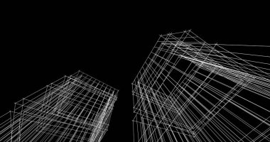 soyut mimari duvar kağıdı tasarımı, dijital konsept arkaplan